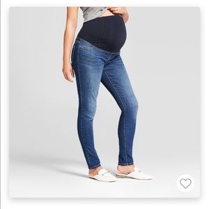 high-rise crossover jeggings by Isabel Maternity
